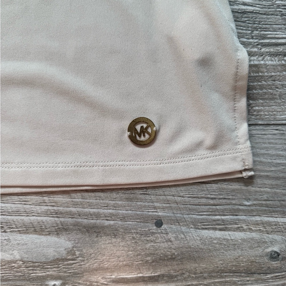 Michael Kors Tan T-Shirt with Cut-Out Short Sleeves - Picture 4 of 5